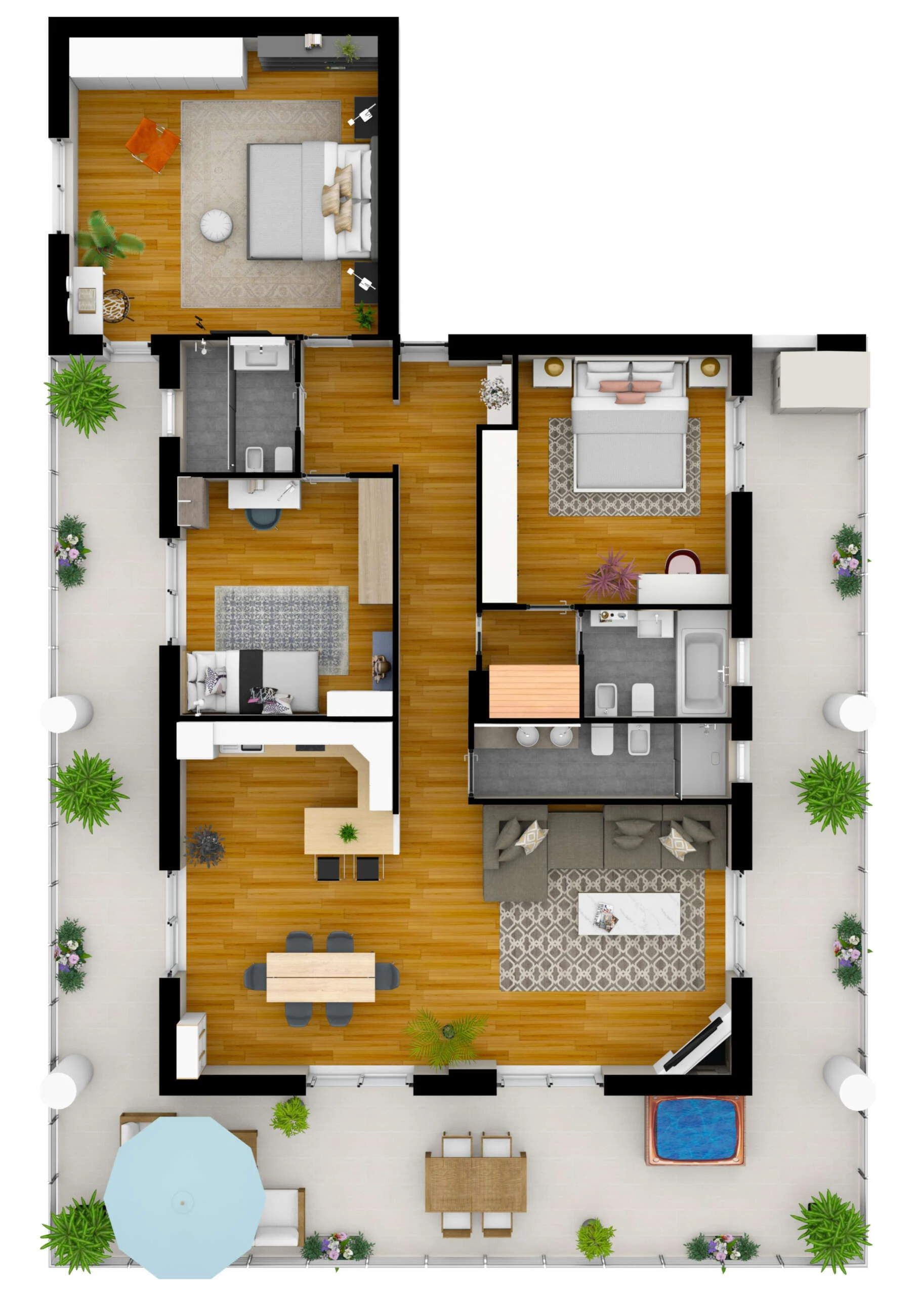 Planimetria 1-2 Piano int. 8-9 m1 157 Sud