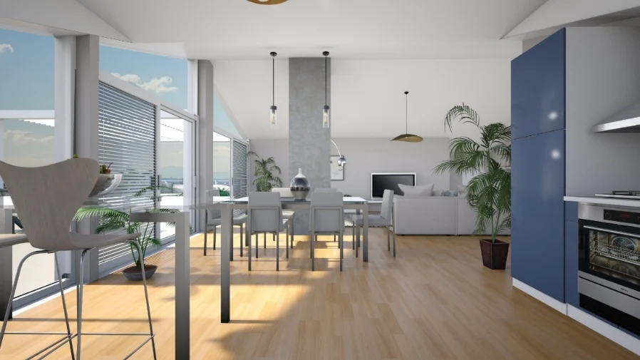 Living con grandi vetrate — Residenza San Donato